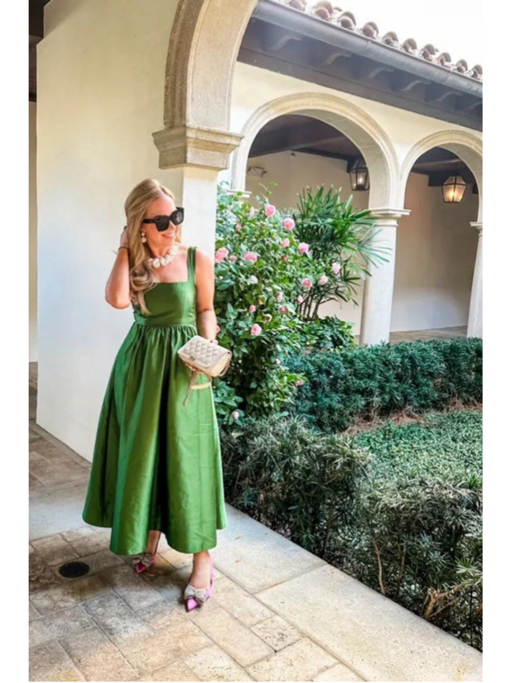 New Tuckernuck Green Dupioni Esme Midi Dress XS Formal Wedding Guest Elegance - Picture 3 of 11